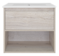 Дунай - 60 Тумба подвесная с 1 ящиком и нишей (цвет Дуб белый) / раковина УТ000010529