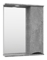 Зеркальный шкаф Misty Атлантик 60 правый (серый камень) П-Атл-4060-050П