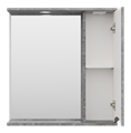 Зеркальный шкаф Misty Атлантик 70 правый (серый камень) П-Атл-4070-050П