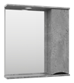 Зеркальный шкаф Misty Атлантик 70 правый (серый камень) П-Атл-4070-050П