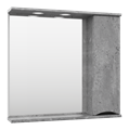 Зеркальный шкаф Misty Атлантик 80 правый (серый камень) П-Атл-4080-050П