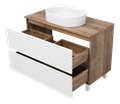 Тумба под раковину Brevita Dakota 100 (белая) DAK-07100-19/01-2Я