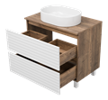 Тумба под раковину Brevita Dakota 80 (белая) DAK-07080-19/01-2Я
