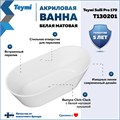 Ванна акриловая 170х75 отдельностоящая Teymi Solli Pro белая T130201 1221057