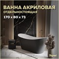 Ванна акриловая 170x80 отдельностоящая Teymi Ellie чёрная матовая T130118 1207364 - фото 180083