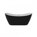 Ванна акриловая 170x80 отдельностоящая Teymi Ellie чёрная матовая T130118 1207364