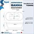 Ванна акриловая 170х73 отдельностоящая Teymi Ellie Pro белая T130202 1221058