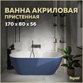 Ванна акриловая 170x80 пристенная Teymi Aina синяя матовая T130120 1207366 - фото 180354