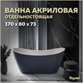 Ванна акриловая 170x80 отдельностоящая Teymi Ellie синяя матовая T130116 1207362 - фото 180369