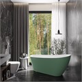 Ванна акриловая 170x74 отдельностоящая Teymi Solli зелёная матовая T130107 1207353