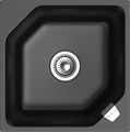 RIVELATO Мойка LOCUS 50  1-чаш 500*500 nero арт. LS-50 nero - фото 180489