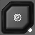RIVELATO Мойка LOCUS 50  1-чаш 500*500 nero арт. LS-50 nero