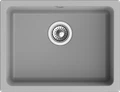 RIVELATO Мойка BERKANA 50 подст.монтаж 1-чаш 560*430 grigio metallizzato арт. BK-50 grigio metallizzato