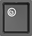 RIVELATO Мойка BERKANA 35 подст.монтаж 1-чаш 415*455 antracite арт. BK-35 antracite - фото 180632