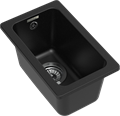 RIVELATO Мойка BERKANA 25 подст.монтаж 1-чаш 305*455 nero арт. BK-25 nero