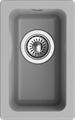 RIVELATO Мойка BERKANA 25 подст.монтаж 1-чаш 305*455 grigio metallizzato арт. BK-25 grigio metallizzato - фото 180645