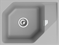 RIVELATO Мойка LOCUS 65  1-чаш 650*500 grigio metallizzato арт. LS-65 grigio metallizzato - фото 180698