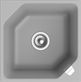 RIVELATO Мойка LOCUS 50  1-чаш 500*500 grigio metallizzato арт. LS-50 grigio metallizzat - фото 180715