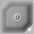 RIVELATO Мойка LOCUS 50  1-чаш 500*500 grigio metallizzato арт. LS-50 grigio metallizzat