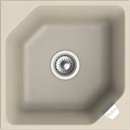 RIVELATO Мойка LOCUS 50  1-чаш 500*500 beige scuro арт. LS-50 beige scuro