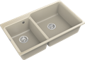 RIVELATO Мойка AXEL 90D  2-чаши 870*520мм beige scuro арт. X-90D beige scuro