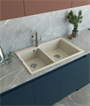 RIVELATO Мойка AXEL 90D  2-чаши 870*520мм beige scuro арт. X-90D beige scuro
