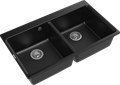 RIVELATO Мойка AXEL 90-2D  2-чаши 870*520мм nero арт. X-90-2D nero