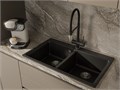RIVELATO Мойка AXEL 90-2D  2-чаши 870*520мм nero арт. X-90-2D nero