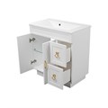 Амбра - 80 тумба белая с 2 ящ. + раковина УТ000010379