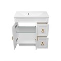 Амбра - 80 тумба белая с 2 ящ. + раковина УТ000010379