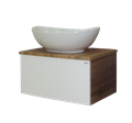 Ива - 70 Тумба подвесная комбинированная 1 ящ. + раковина УТ000008501