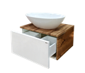 Ива - 70 Тумба подвесная комбинированная 1 ящ. + раковина УТ000008501