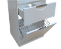 Куба - 60 Тумба 1 ящ. под стиральную машину белая эмаль + Б/К  + раковина левая УТ000005574