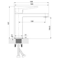 Смеситель для раковины HAIBA цвет: оружейная сталь (HB10732-3) HB10732-3