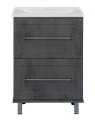 Марта - 70 Тумба напольная темный бетон / раковина УТ000005595