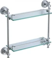 Полка прямая двойная (стеклянная) 40 см Savol 58а (S-005822A) S-005822A