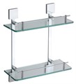 Полка прямая двойная (стеклянная) 40 см Savol 65а (S-06522A) S-06522A - фото 183085