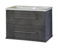 Марта - 70 Тумба подвесная 2 ящ. темный бетон / раковина УТ000005493