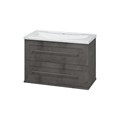 Марта - 80 Тумба подвесная 2 ящ. темный бетон + раковина УТ000005497 Марта - 80 Тумба подвесная 2 ящ. темный бетон + раковина УТ000005497