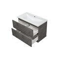 Марта - 80 Тумба подвесная 2 ящ. темный бетон + раковина УТ000005497 Марта - 80 Тумба подвесная 2 ящ. темный бетон + раковина УТ000005497