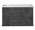 Марта - 80 Тумба подвесная 2 ящ. темный бетон + раковина УТ000005497 Марта - 80 Тумба подвесная 2 ящ. темный бетон + раковина УТ000005497