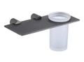 Стакан стеклянный с настенным держателем Savol (S-002158Q) S-002158Q