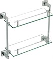 Полка прямая двойная (стеклянная) 40 см Savol 95 (S-09522) S-09522
