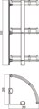 Полка угловая тройная (стеклянная) Savol (S-003031) S-003031