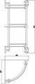 Полка угловая тройная (стеклянная) Savol 70 (S-007073-3) S-007073-3