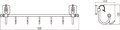 Планка с крючками (5 крючков) Savol 64 (S-006475) S-006475
