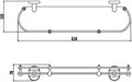 Полка прямая (стеклянная) 50 см Savol 70 (S-007091-1) S-007091-1