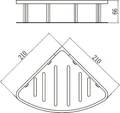 Полка решетка угловая одинарная Savol (S-002677) S-002677