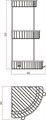 Полка решетка угловая тройная Savol (S-002514-3) S-002514-3