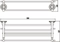 Полка для полотенец Savol 60 см (S-08944C) S-08944C